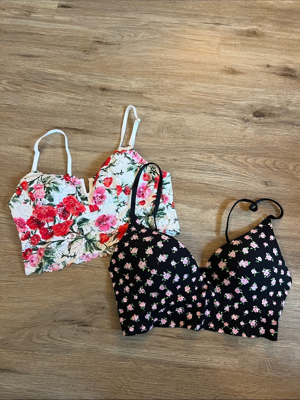 Victoria's Secret PINK Floral Bralette Duo